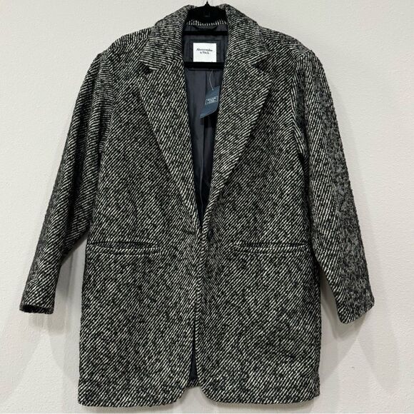Abercrombie & Fitch‎ Tweed Blazer Jacket One Button Small - Picture 1 of 10